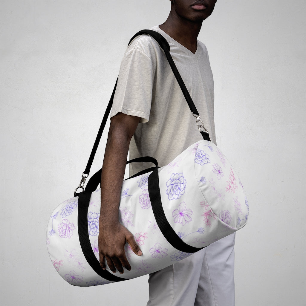 Purple Rush Floral Duffel Bag